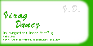 virag dancz business card